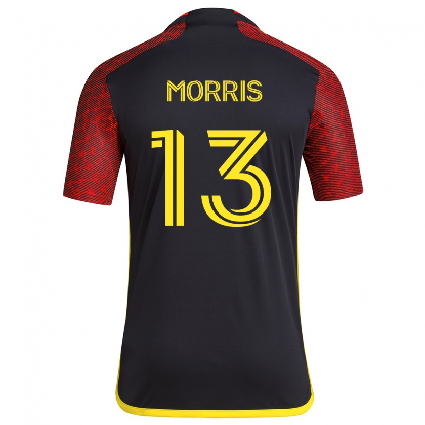 Kandiny Női Jordan Morris #13 Piros Fekete Idegenbeli Jersey 2024/25 Mez Póló Ing