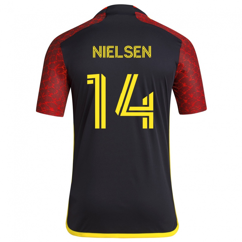 Kandiny Női Taylor Nielsen #14 Piros Fekete Idegenbeli Jersey 2024/25 Mez Póló Ing