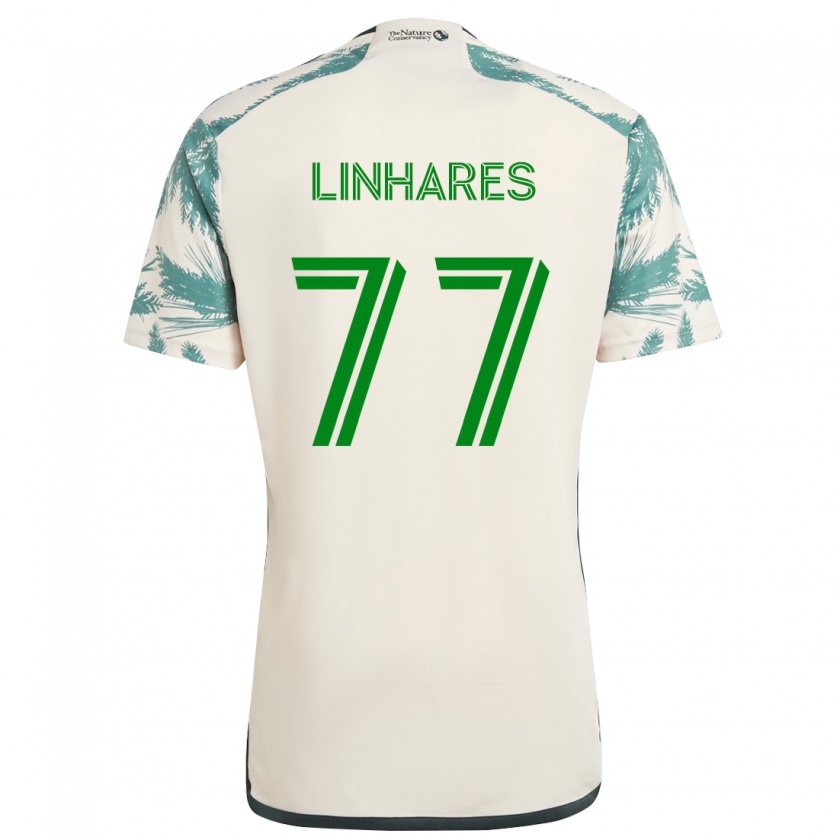 Kandiny Női Kyle Linhares #77 Bézs Barna Idegenbeli Jersey 2024/25 Mez Póló Ing