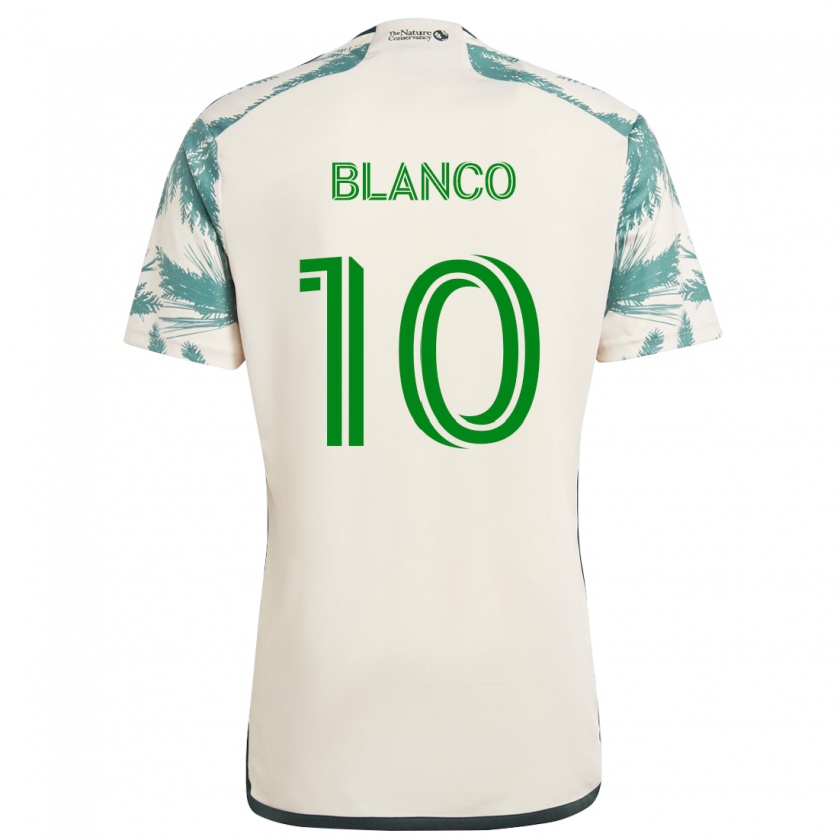 Kandiny Női Sebastián Blanco #10 Bézs Barna Idegenbeli Jersey 2024/25 Mez Póló Ing