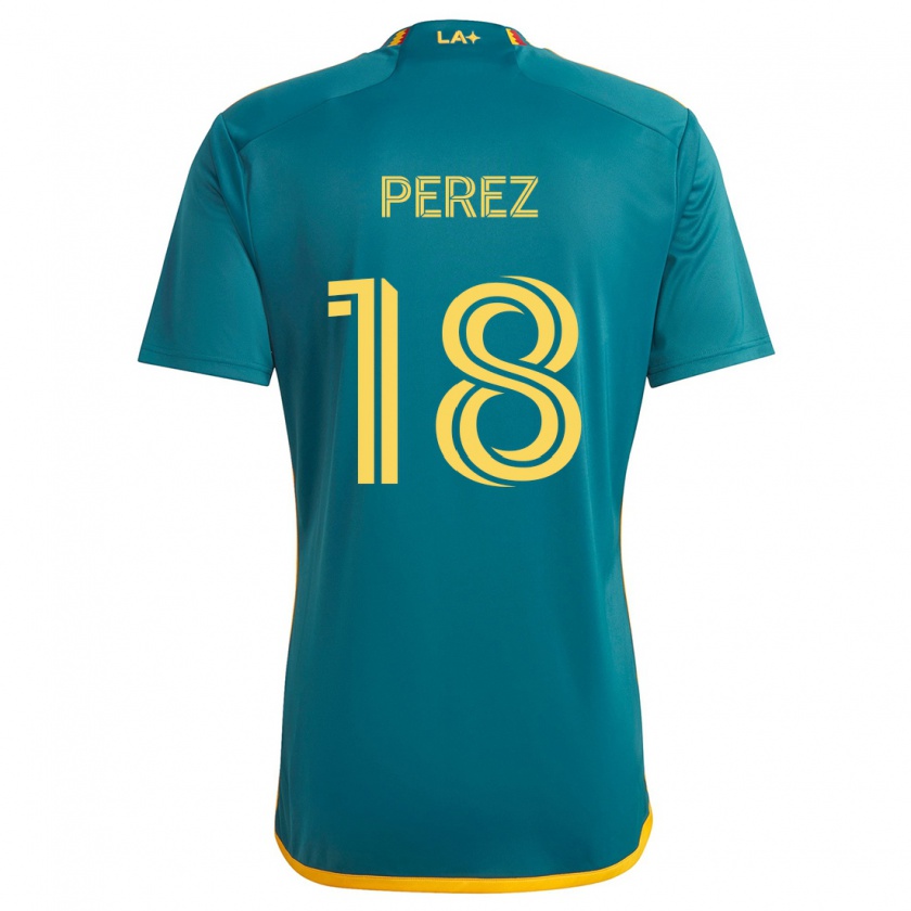 Kandiny Női Jonathan Pérez #18 Green Yellow Idegenbeli Jersey 2024/25 Mez Póló Ing