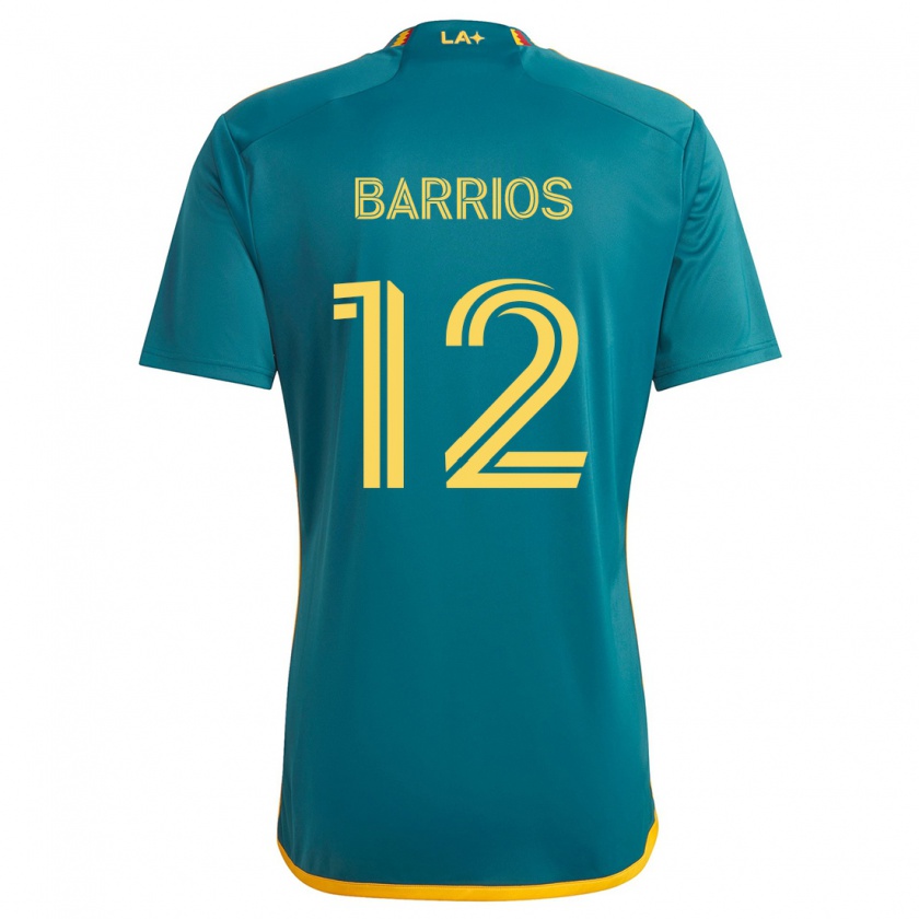 Kandiny Női Michael Barrios #12 Green Yellow Idegenbeli Jersey 2024/25 Mez Póló Ing