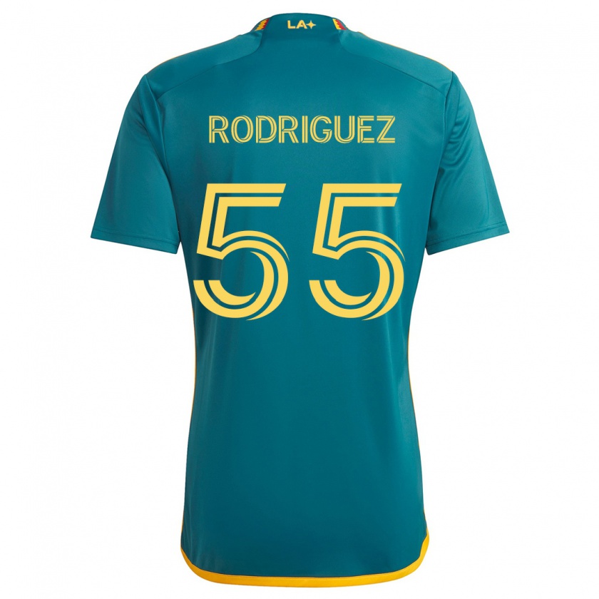 Kandiny Női Diego Rodriguez #55 Green Yellow Idegenbeli Jersey 2024/25 Mez Póló Ing