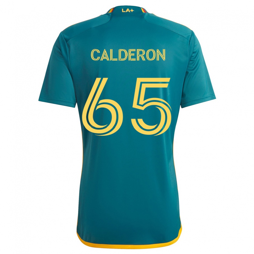 Kandiny Női Juan Calderón #65 Green Yellow Idegenbeli Jersey 2024/25 Mez Póló Ing