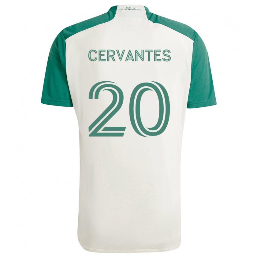 Kandiny Női Aaron Cervantes #20 Barna Színek Zöld Idegenbeli Jersey 2024/25 Mez Póló Ing