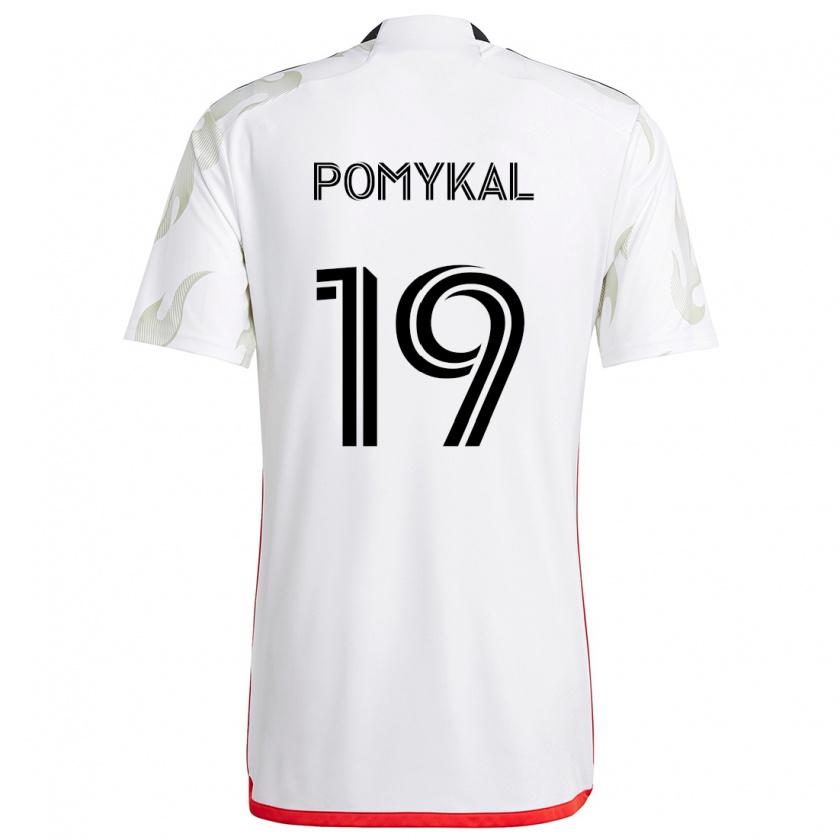 Kandiny Női Paxton Pomykal #19 Fehér Piros Fekete Idegenbeli Jersey 2024/25 Mez Póló Ing