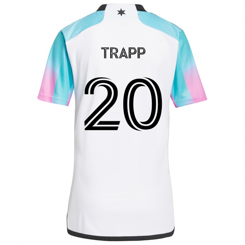 Kandiny Női Wil Trapp #20 Fehér Kék Fekete Idegenbeli Jersey 2024/25 Mez Póló Ing