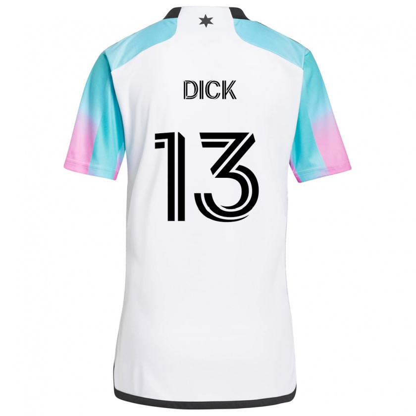 Kandiny Női Eric Dick #13 Fehér Kék Fekete Idegenbeli Jersey 2024/25 Mez Póló Ing