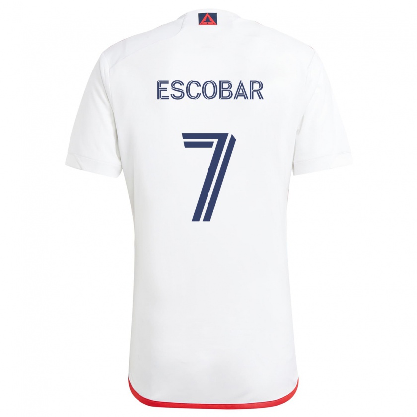 Kandiny Női Olger Escobar #7 Fehér Piros Idegenbeli Jersey 2024/25 Mez Póló Ing