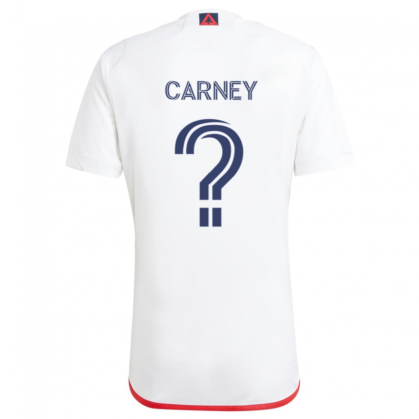 Kandiny Női Ryan Carney #0 Fehér Piros Idegenbeli Jersey 2024/25 Mez Póló Ing