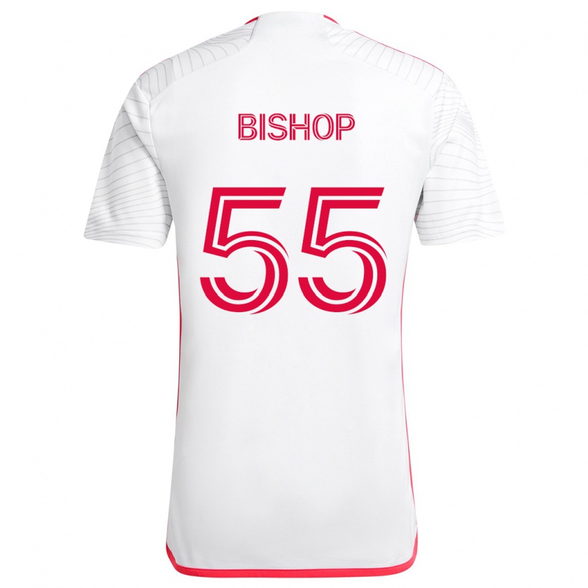 Kandiny Női Nick Bishop #55 Fehér Piros Idegenbeli Jersey 2024/25 Mez Póló Ing