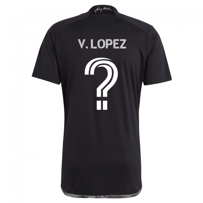 Kandiny Női Alejandro Velazquez-Lopez #0 Fekete Idegenbeli Jersey 2024/25 Mez Póló Ing