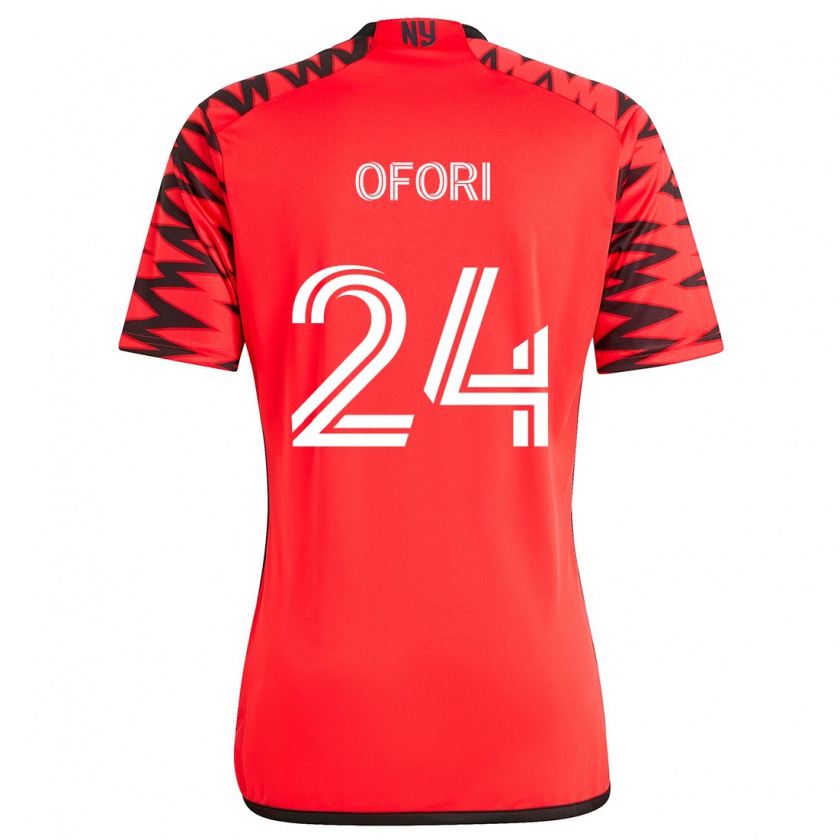 Kandiny Női Curtis Ofori #24 Piros Fekete Fehér Idegenbeli Jersey 2024/25 Mez Póló Ing