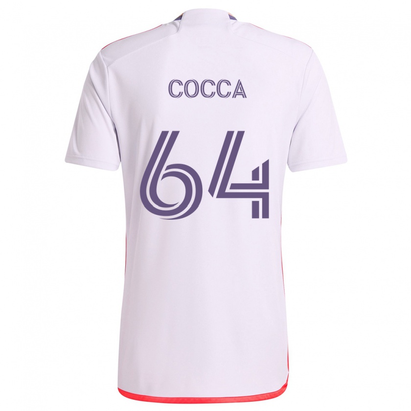 Kandiny Női Manuel Cocca #64 Fehér Piros Lila Idegenbeli Jersey 2024/25 Mez Póló Ing