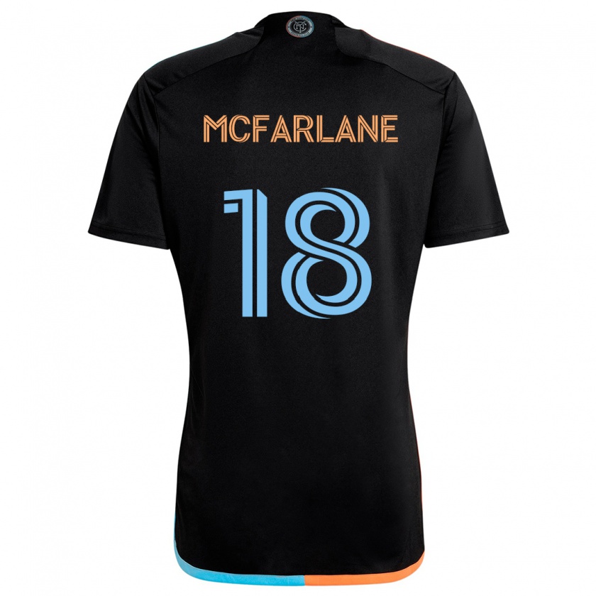 Kandiny Női Christian Mcfarlane #18 Fekete Narancs Kék Idegenbeli Jersey 2024/25 Mez Póló Ing