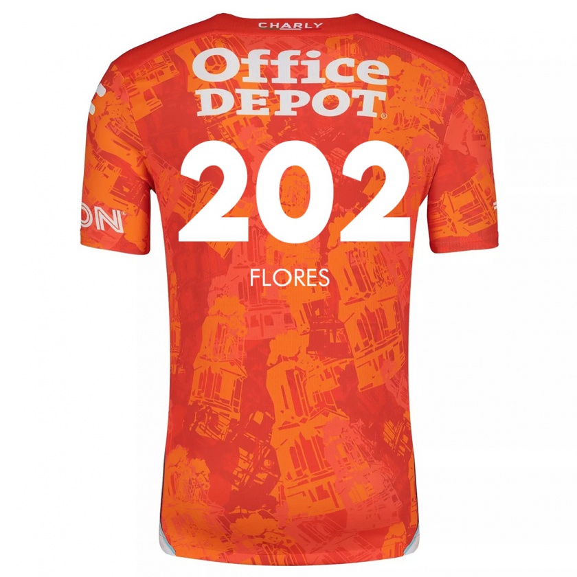 Kandiny Női Luis Flores #202 Narancssárga Fehér Idegenbeli Jersey 2024/25 Mez Póló Ing