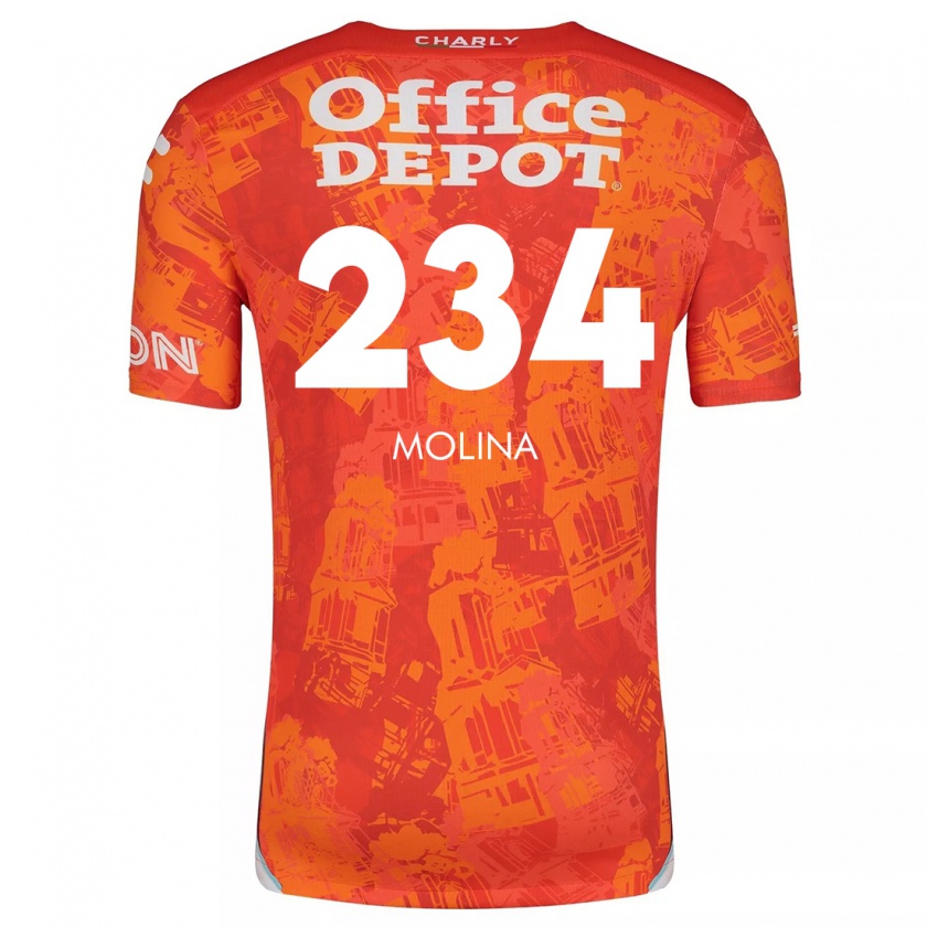 Kandiny Női Yoshimar Molina #234 Narancssárga Fehér Idegenbeli Jersey 2024/25 Mez Póló Ing