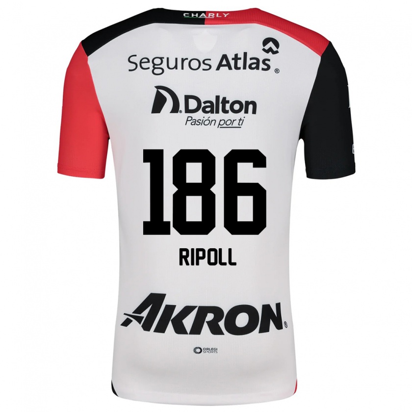 Kandiny Női Alonso Ripoll #186 Fehér Piros Fekete Idegenbeli Jersey 2024/25 Mez Póló Ing