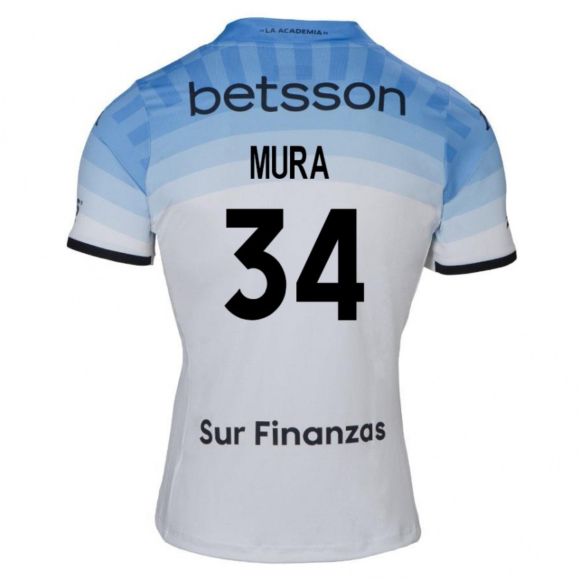 Kandiny Női Facundo Mura #34 Fehér Kék Fekete Idegenbeli Jersey 2024/25 Mez Póló Ing