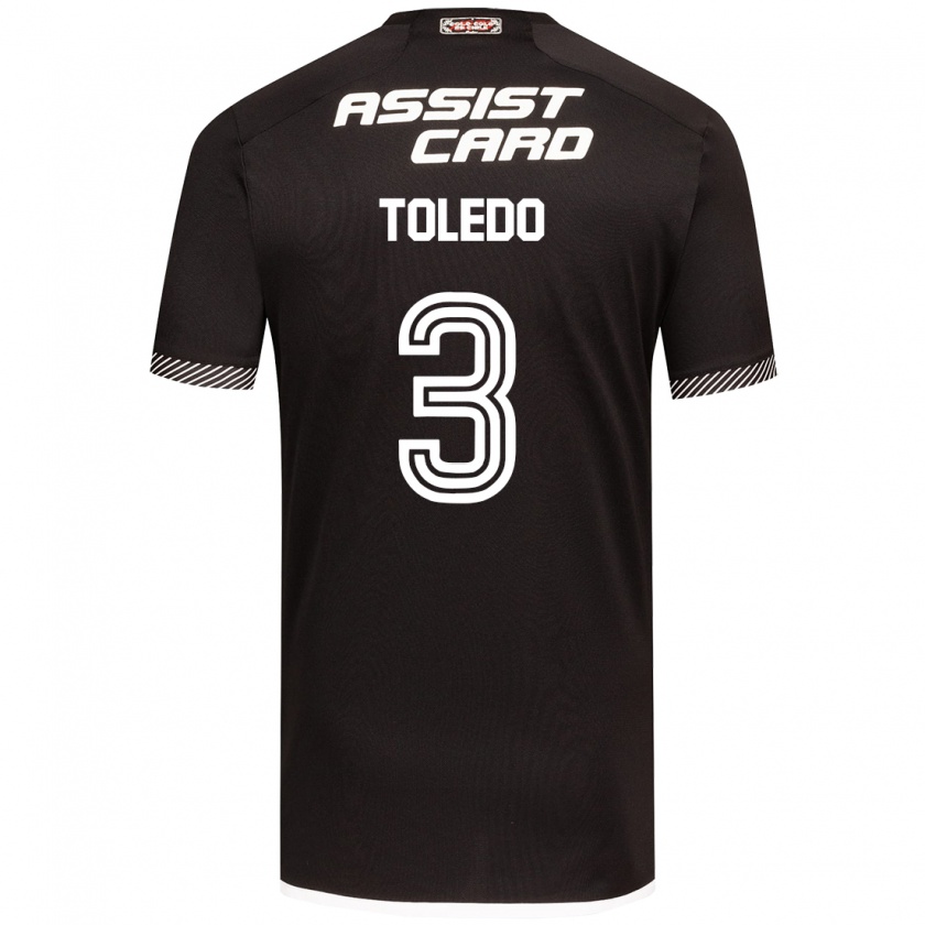 Kandiny Női Miguel Toledo #3 Fekete-Fehér Idegenbeli Jersey 2024/25 Mez Póló Ing