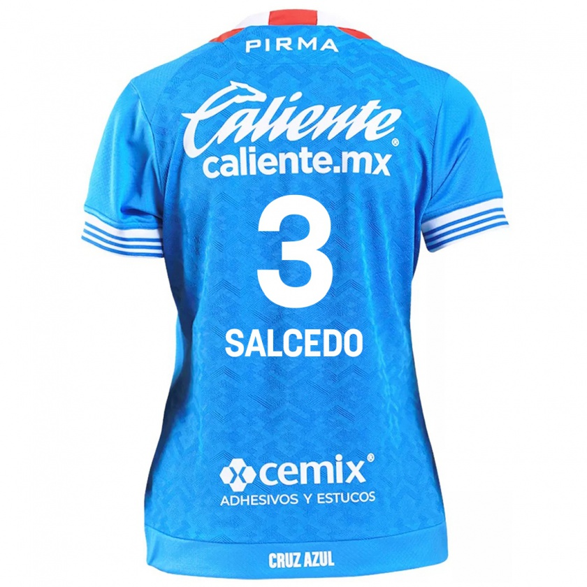 Kandiny Gyermek Carlos Salcedo #3 Égszínkék Hazai Jersey 2024/25 Mez Póló Ing