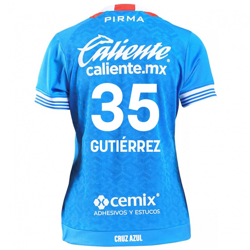 Kandiny Gyermek Luis Gutiérrez #35 Égszínkék Hazai Jersey 2024/25 Mez Póló Ing