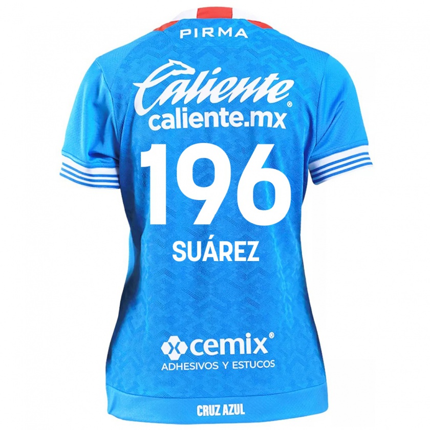 Kandiny Gyermek Javier Suárez #196 Égszínkék Hazai Jersey 2024/25 Mez Póló Ing