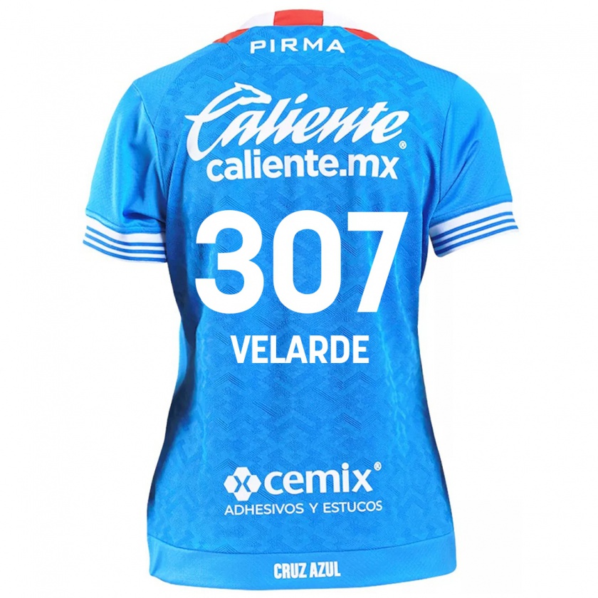 Kandiny Gyermek Juan Velarde #307 Égszínkék Hazai Jersey 2024/25 Mez Póló Ing