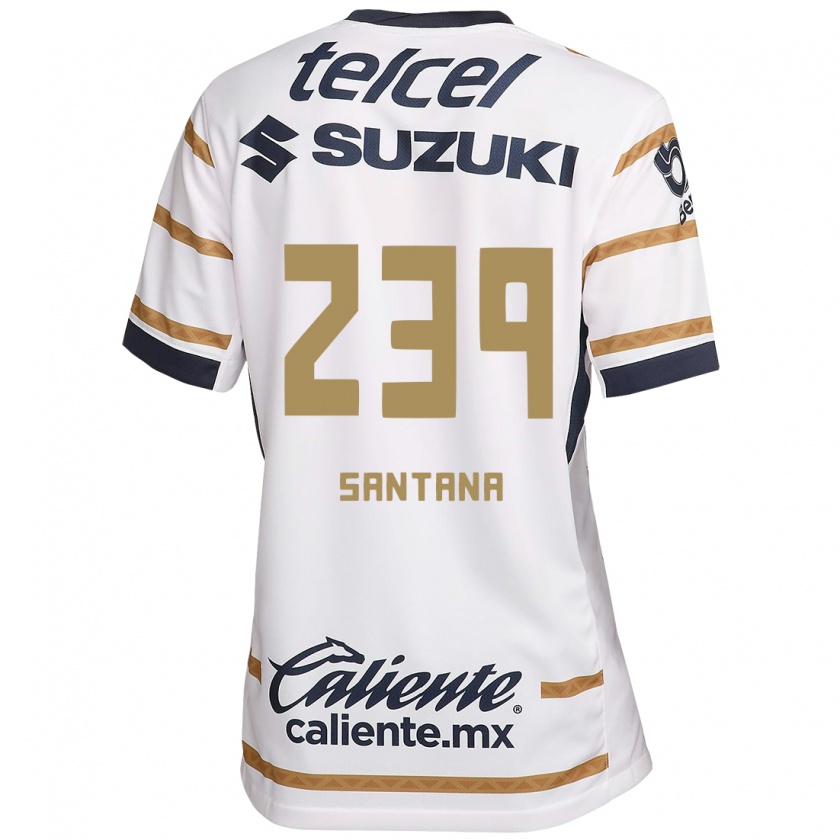 Kandiny Gyermek Guillermo Santana #239 Fehér Obszidián Hazai Jersey 2024/25 Mez Póló Ing