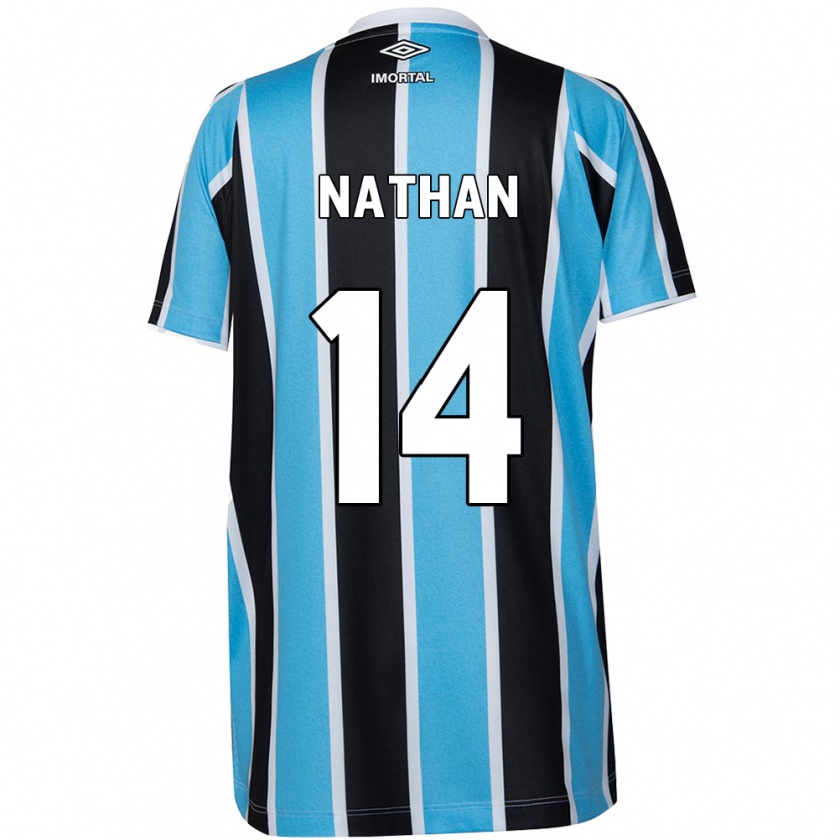 Kandiny Gyermek Nathan #14 Kék Fekete Fehér Hazai Jersey 2024/25 Mez Póló Ing