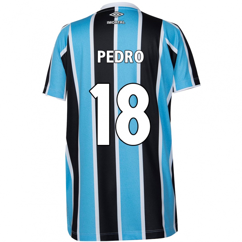 Kandiny Gyermek João Pedro #18 Kék Fekete Fehér Hazai Jersey 2024/25 Mez Póló Ing