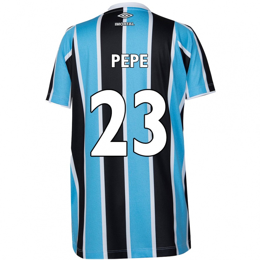 Kandiny Gyermek Pepê #23 Kék Fekete Fehér Hazai Jersey 2024/25 Mez Póló Ing