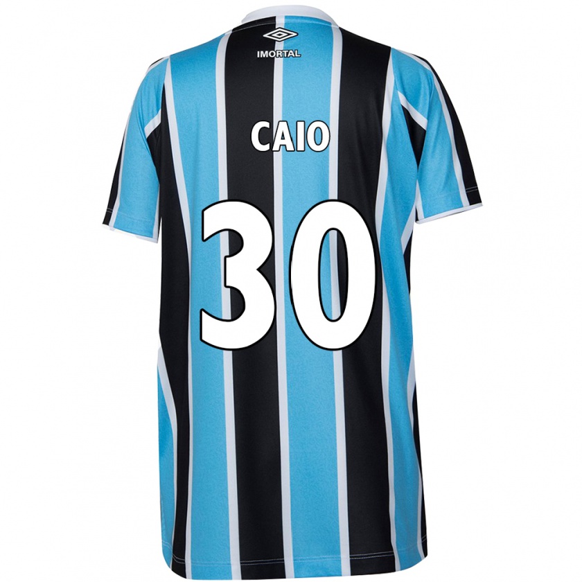 Kandiny Gyermek Rodrigo Caio #30 Kék Fekete Fehér Hazai Jersey 2024/25 Mez Póló Ing