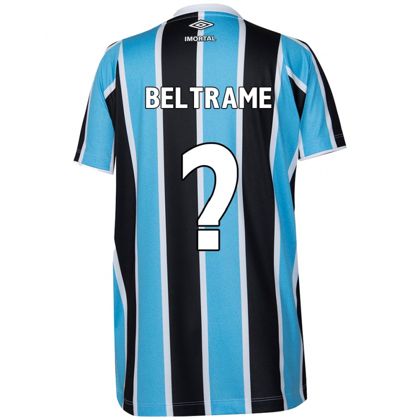 Kandiny Gyermek Thiago Beltrame #0 Kék Fekete Fehér Hazai Jersey 2024/25 Mez Póló Ing