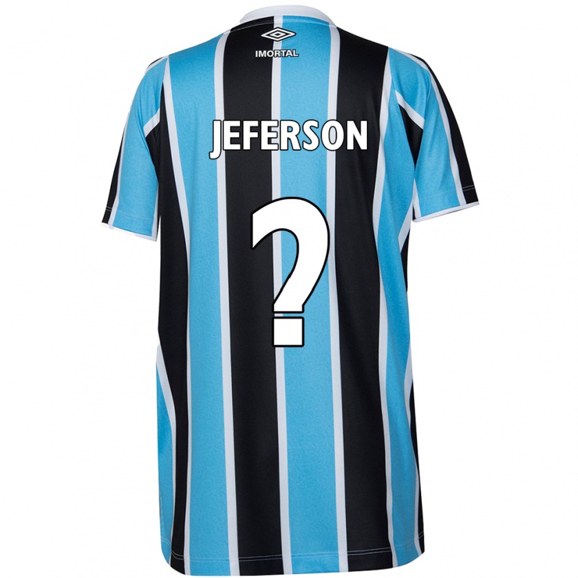 Kandiny Gyermek Jeferson #0 Kék Fekete Fehér Hazai Jersey 2024/25 Mez Póló Ing