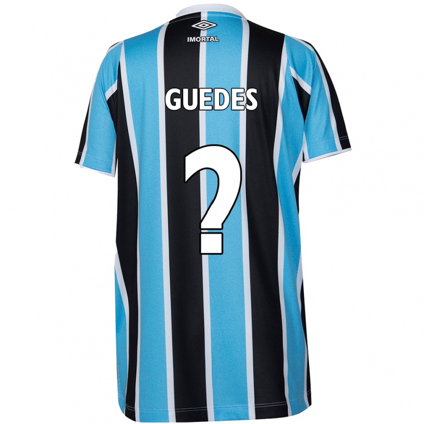 Kandiny Gyermek Guilherme Guedes #0 Kék Fekete Fehér Hazai Jersey 2024/25 Mez Póló Ing