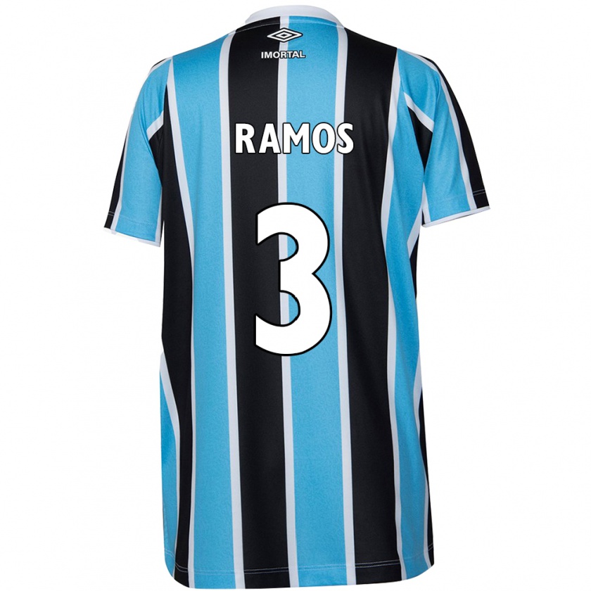 Kandiny Gyermek João Ramos #3 Kék Fekete Fehér Hazai Jersey 2024/25 Mez Póló Ing