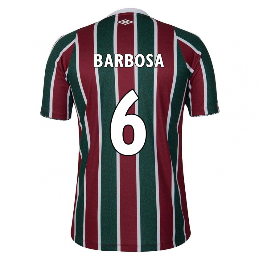 Kandiny Gyermek Diogo Barbosa #6 Zöld Barna Fehér Hazai Jersey 2024/25 Mez Póló Ing