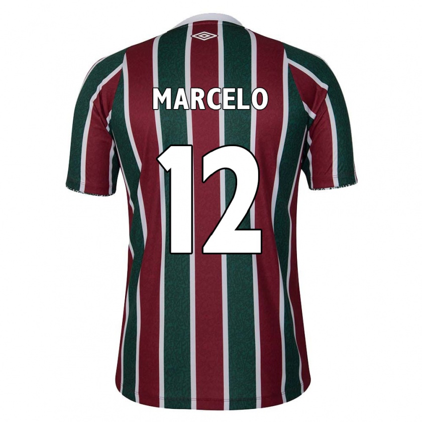 Kandiny Gyermek Marcelo #12 Zöld Barna Fehér Hazai Jersey 2024/25 Mez Póló Ing