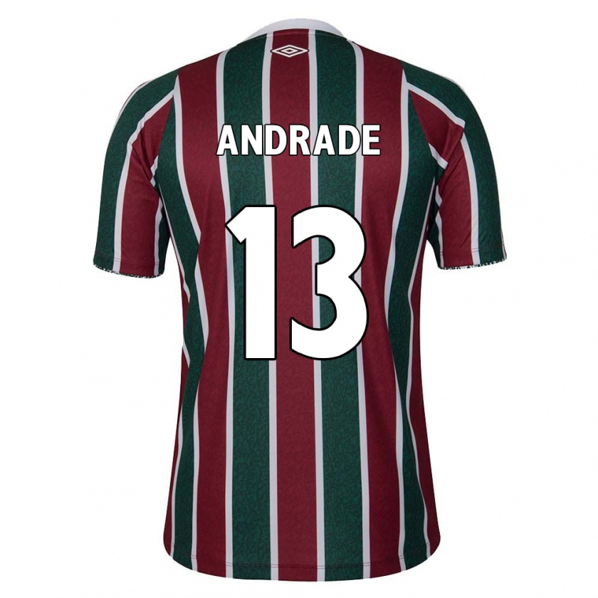 Kandiny Gyermek Felipe Andrade #13 Zöld Barna Fehér Hazai Jersey 2024/25 Mez Póló Ing