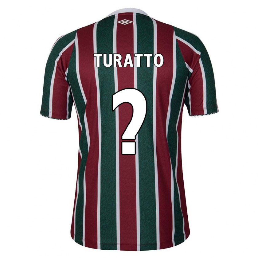 Kandiny Gyermek Luiz Turatto #0 Zöld Barna Fehér Hazai Jersey 2024/25 Mez Póló Ing