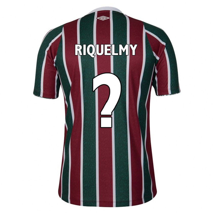 Kandiny Gyermek Riquelmy #0 Zöld Barna Fehér Hazai Jersey 2024/25 Mez Póló Ing