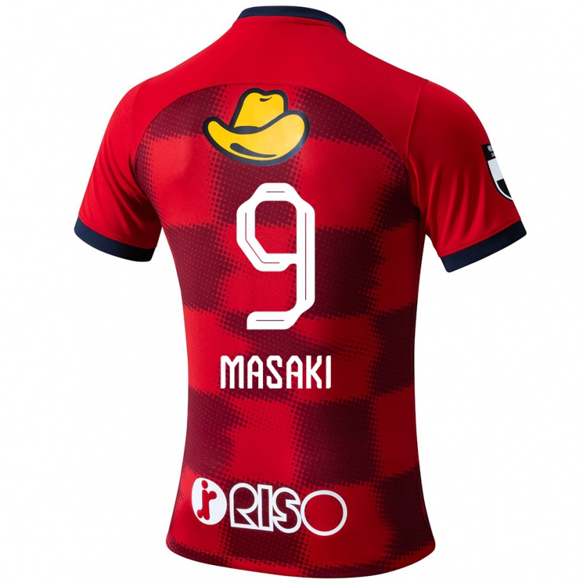 Kandiny Gyermek Hiroto Masaki #9 Piros Kék Fehér Hazai Jersey 2024/25 Mez Póló Ing