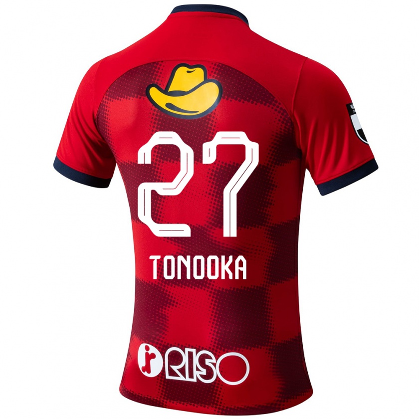 Kandiny Gyermek Ryota Tonooka #27 Piros Kék Fehér Hazai Jersey 2024/25 Mez Póló Ing