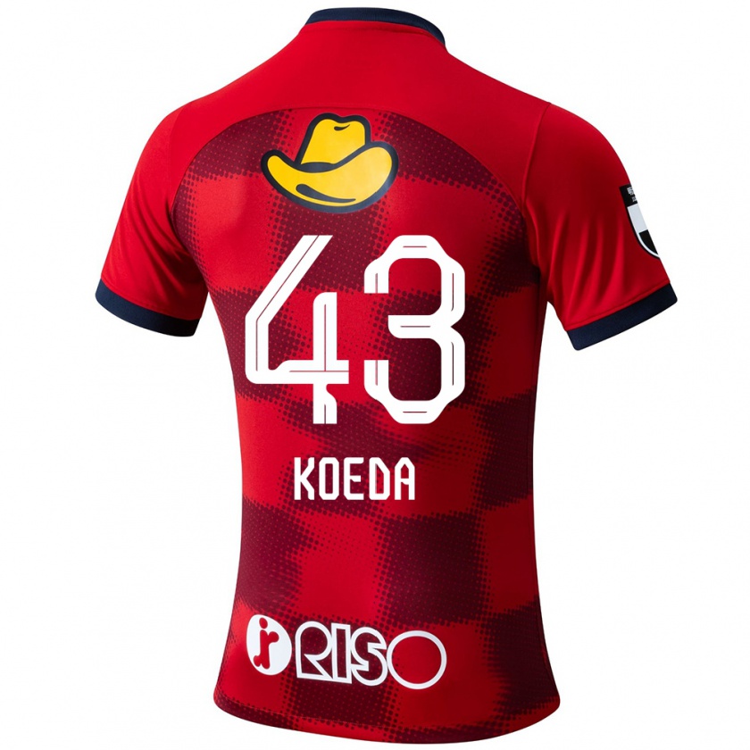 Kandiny Gyermek Gemma Koeda #43 Piros Kék Fehér Hazai Jersey 2024/25 Mez Póló Ing