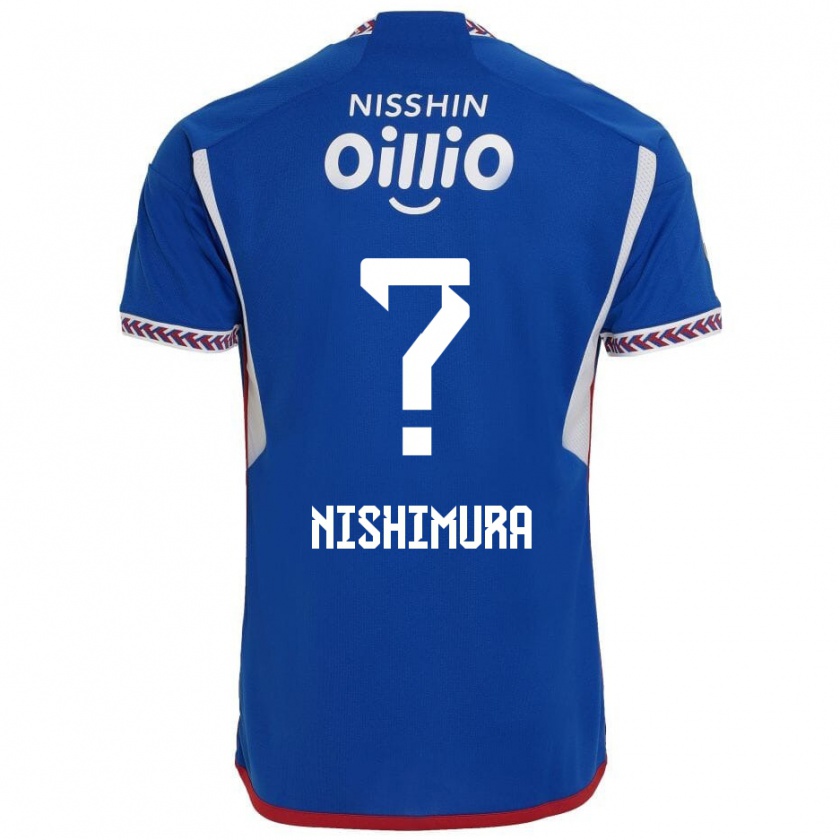 Kandiny Gyermek Takuma Nishimura #0 Kék Fehér Piros Hazai Jersey 2024/25 Mez Póló Ing