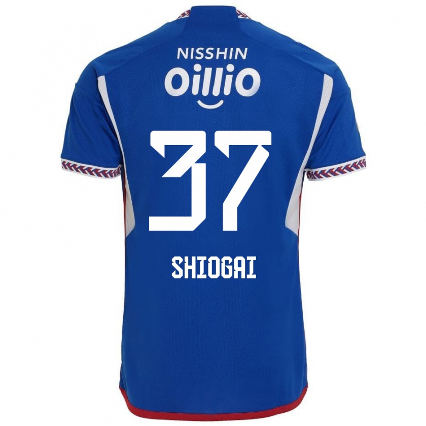 Kandiny Gyermek Kento Shiogai #37 Kék Fehér Piros Hazai Jersey 2024/25 Mez Póló Ing