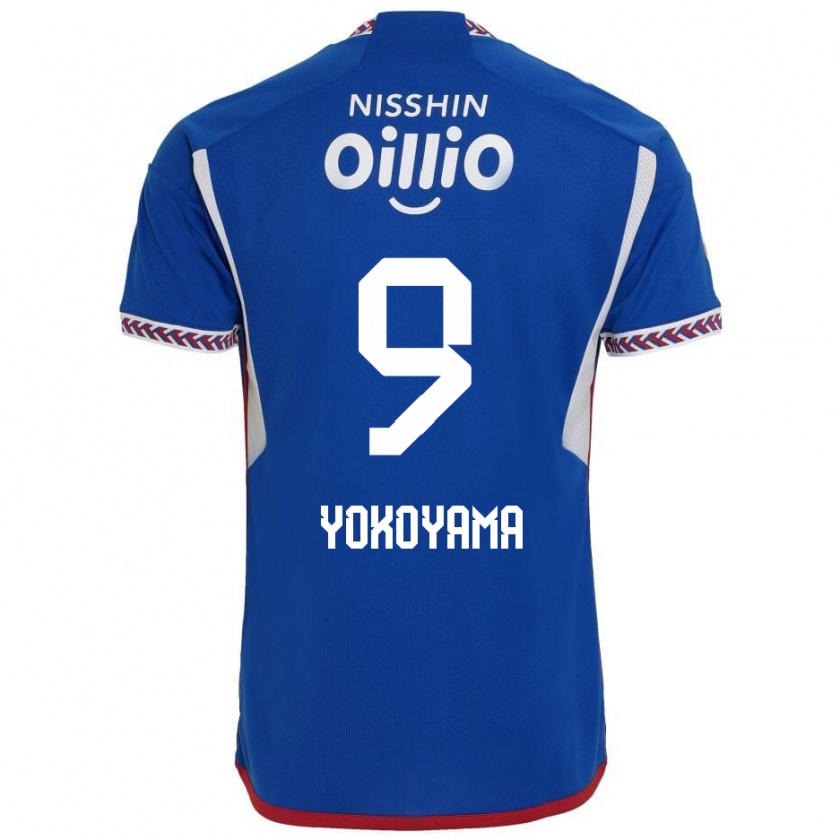 Kandiny Gyermek Shunsuke Yokoyama #9 Kék Fehér Piros Hazai Jersey 2024/25 Mez Póló Ing