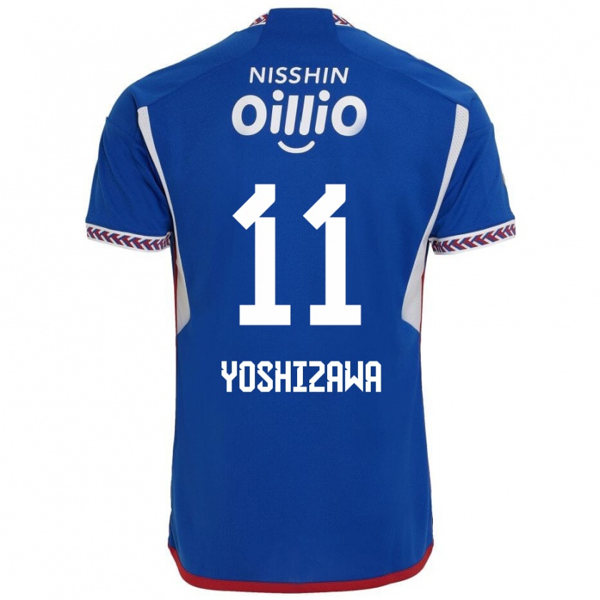 Kandiny Gyermek Mirai Yoshizawa #11 Kék Fehér Piros Hazai Jersey 2024/25 Mez Póló Ing