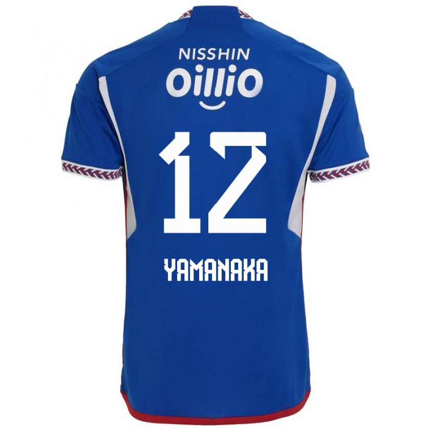 Kandiny Gyermek Yuki Yamanaka #12 Kék Fehér Piros Hazai Jersey 2024/25 Mez Póló Ing